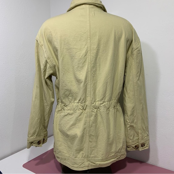 Everlane The Cinchable Chore Jacket Tan/Yellow Women’s Size Medium Pocket Canvas - Picture 4 of 15